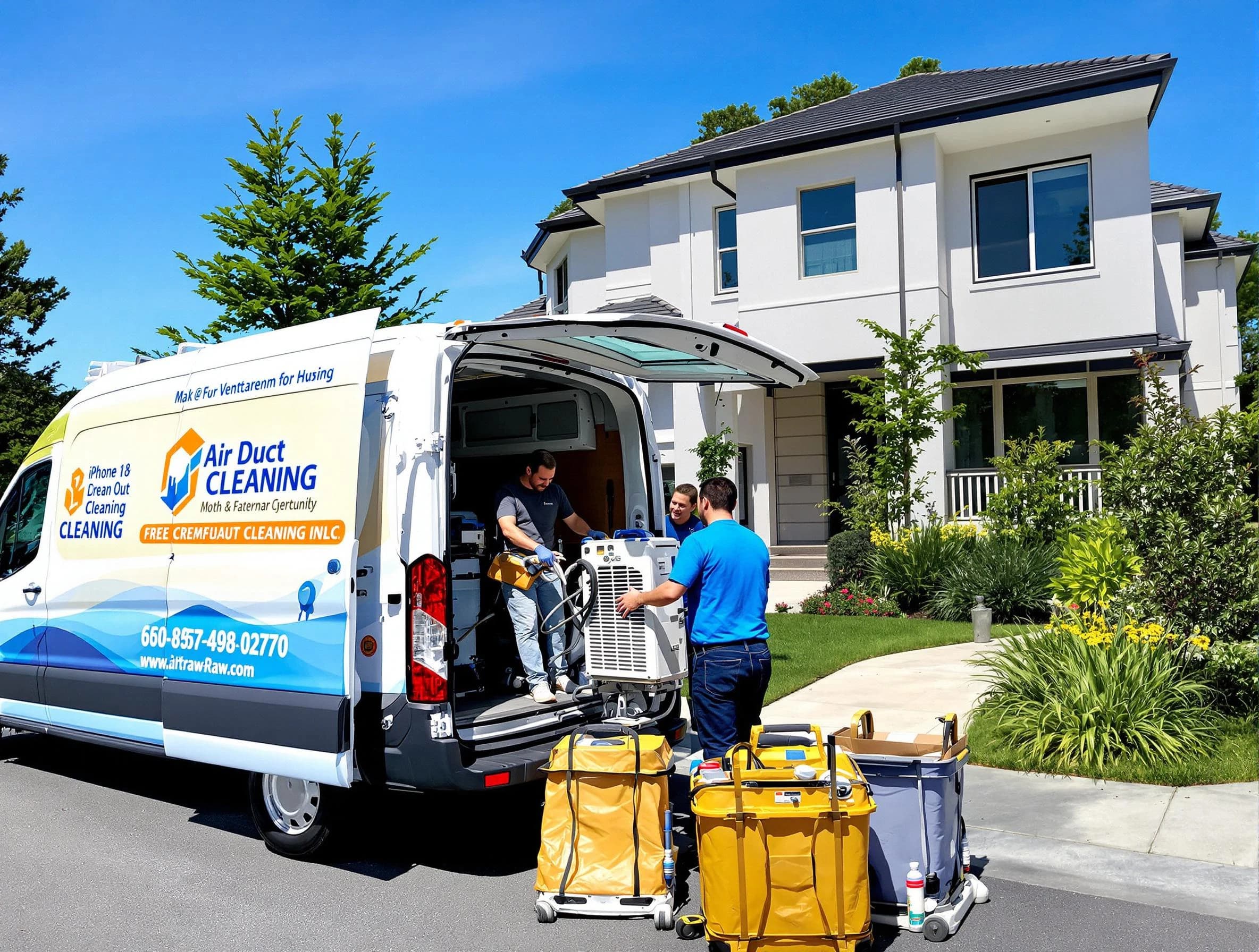 Blackstone Air Duct Cleaning technician performing professional air duct cleaning in Blackstone