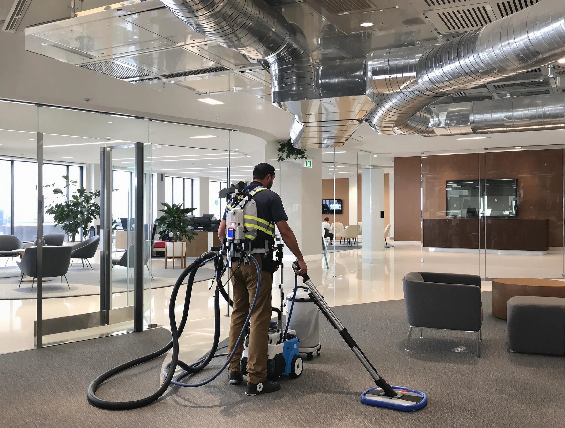 Commercial duct cleaning service by Blackstone Air Duct Cleaning in Blackstone