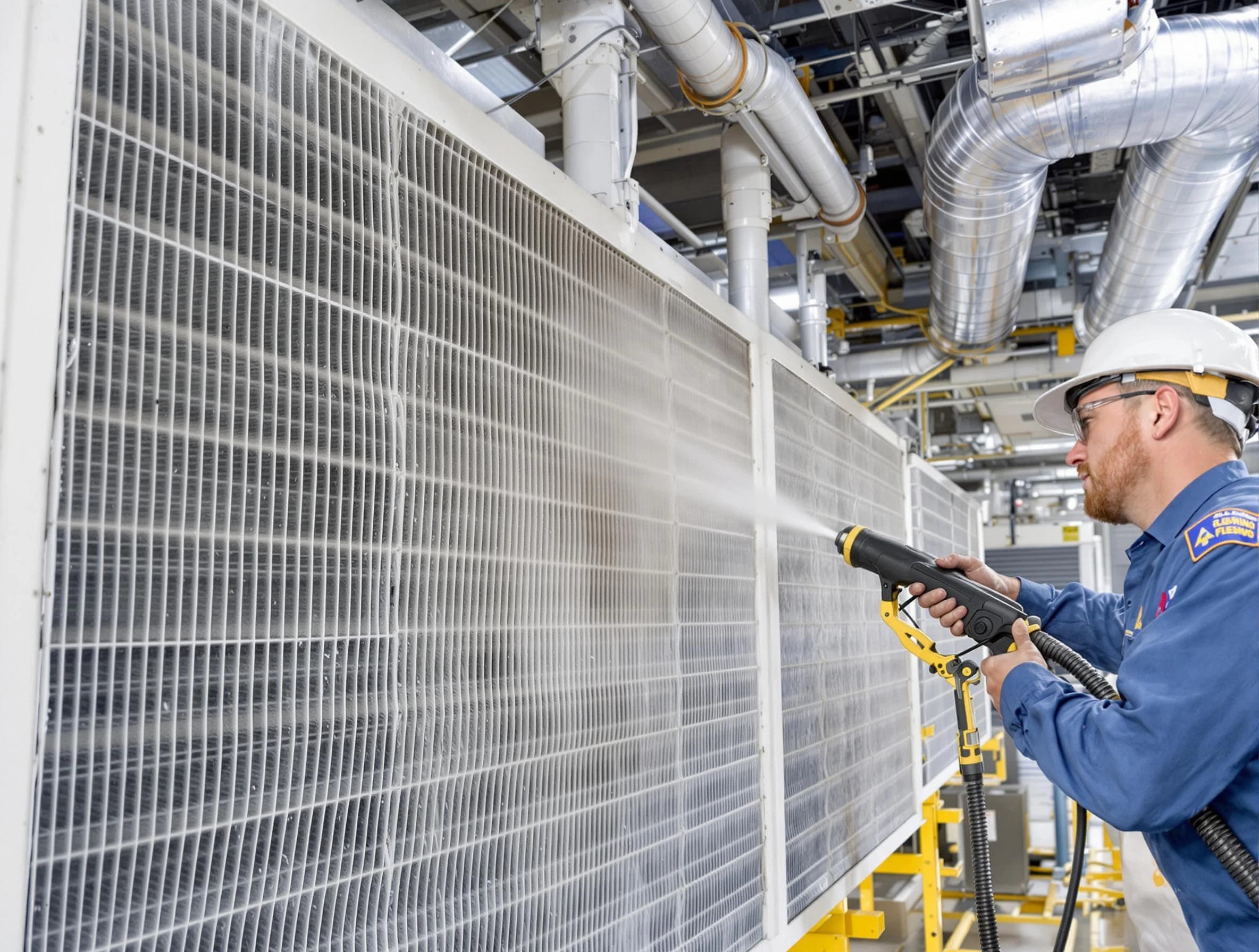 Professional commercial coil cleaning by Blackstone Air Duct Cleaning in Blackstone