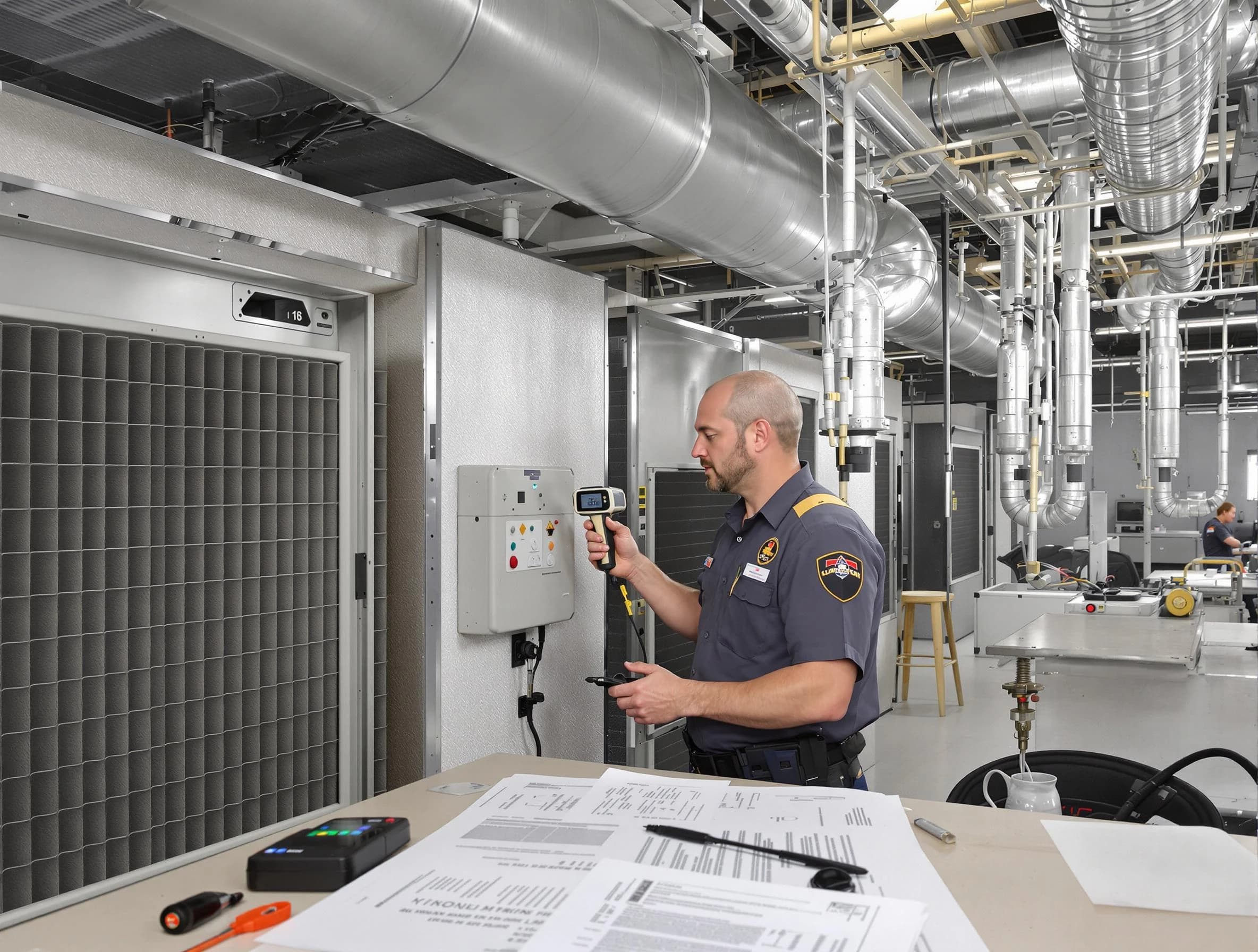 Professional filter system inspection by Blackstone Air Duct Cleaning in Blackstone