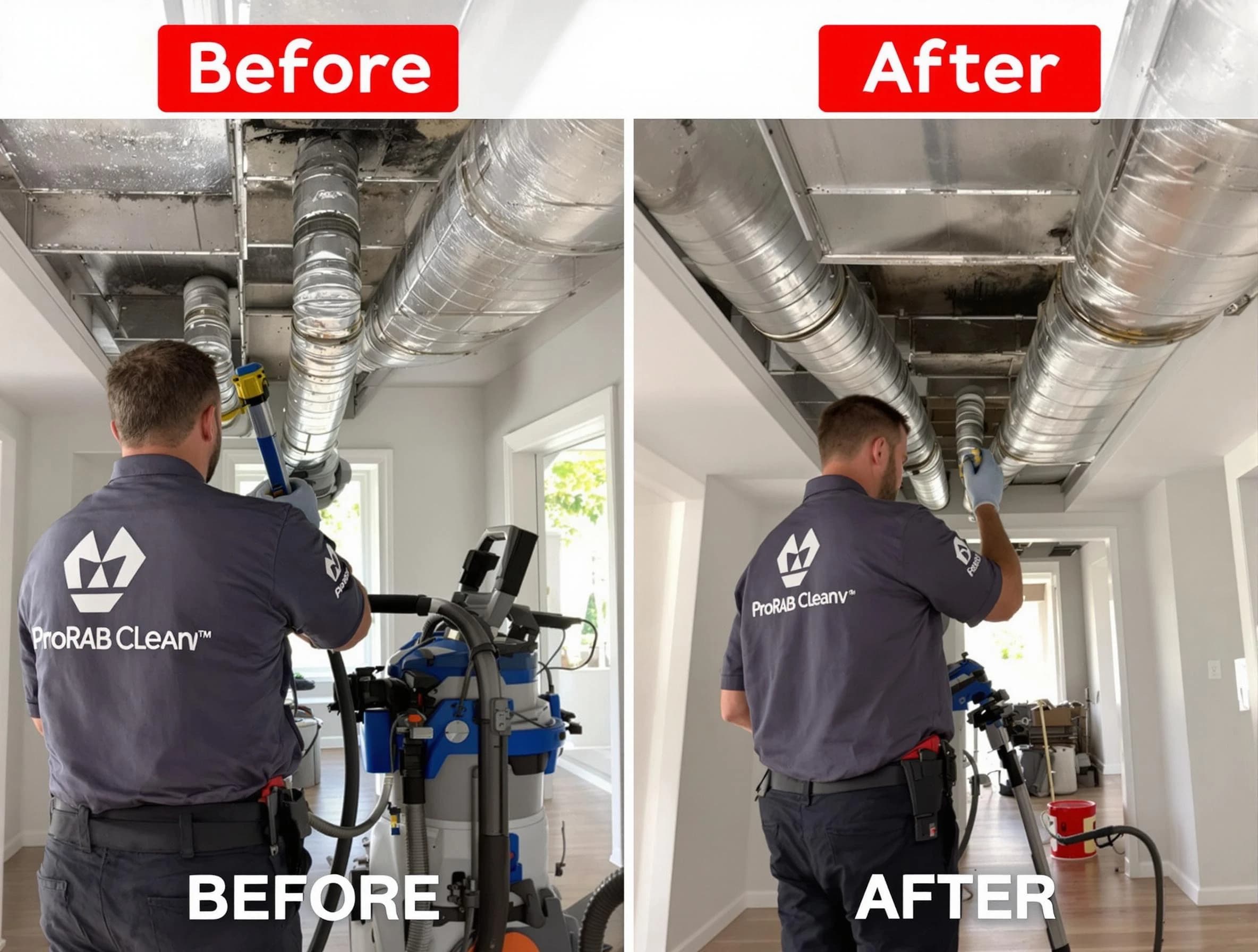 Blackstone Air Duct Cleaning expert performing thorough residential duct cleaning in a Blackstone home