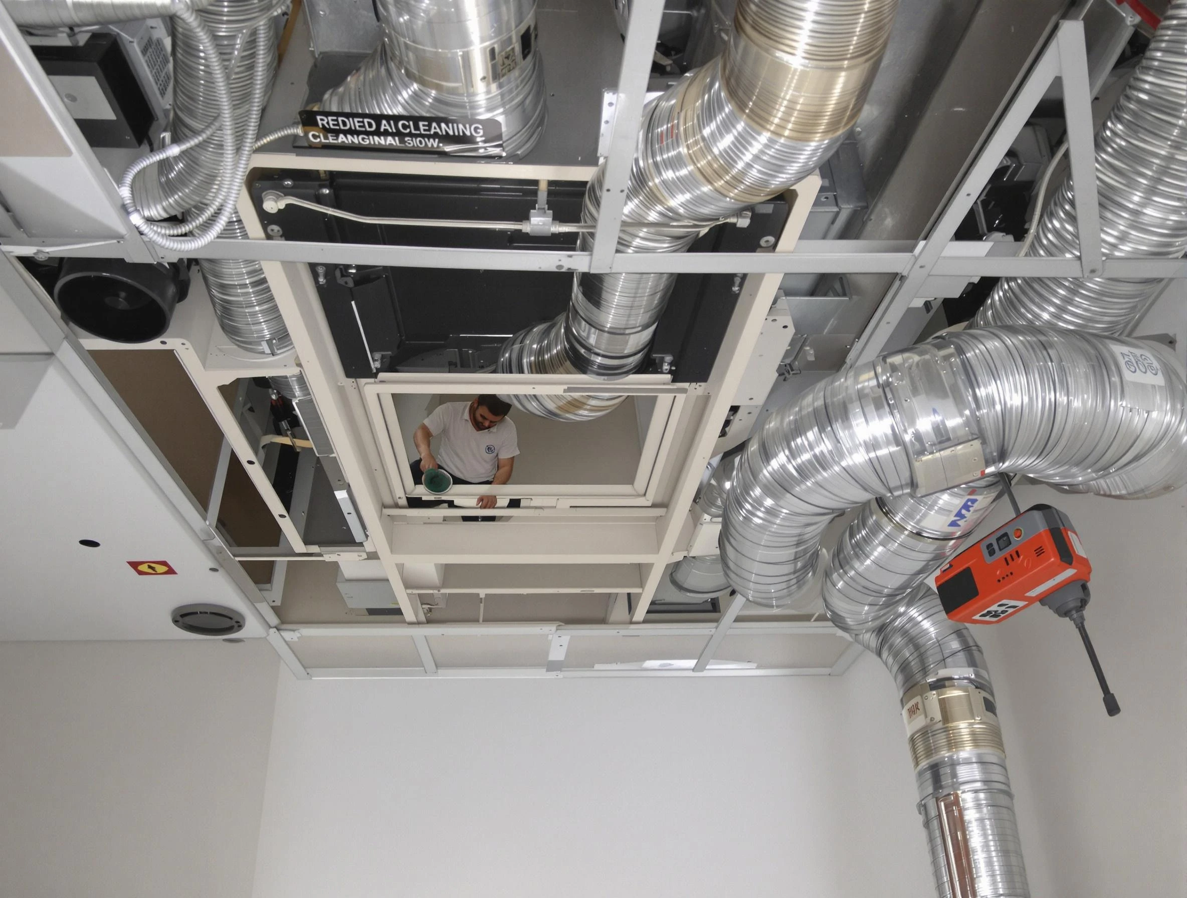 Blackstone Air Duct Cleaning technician performing detailed central duct system cleaning in Blackstone