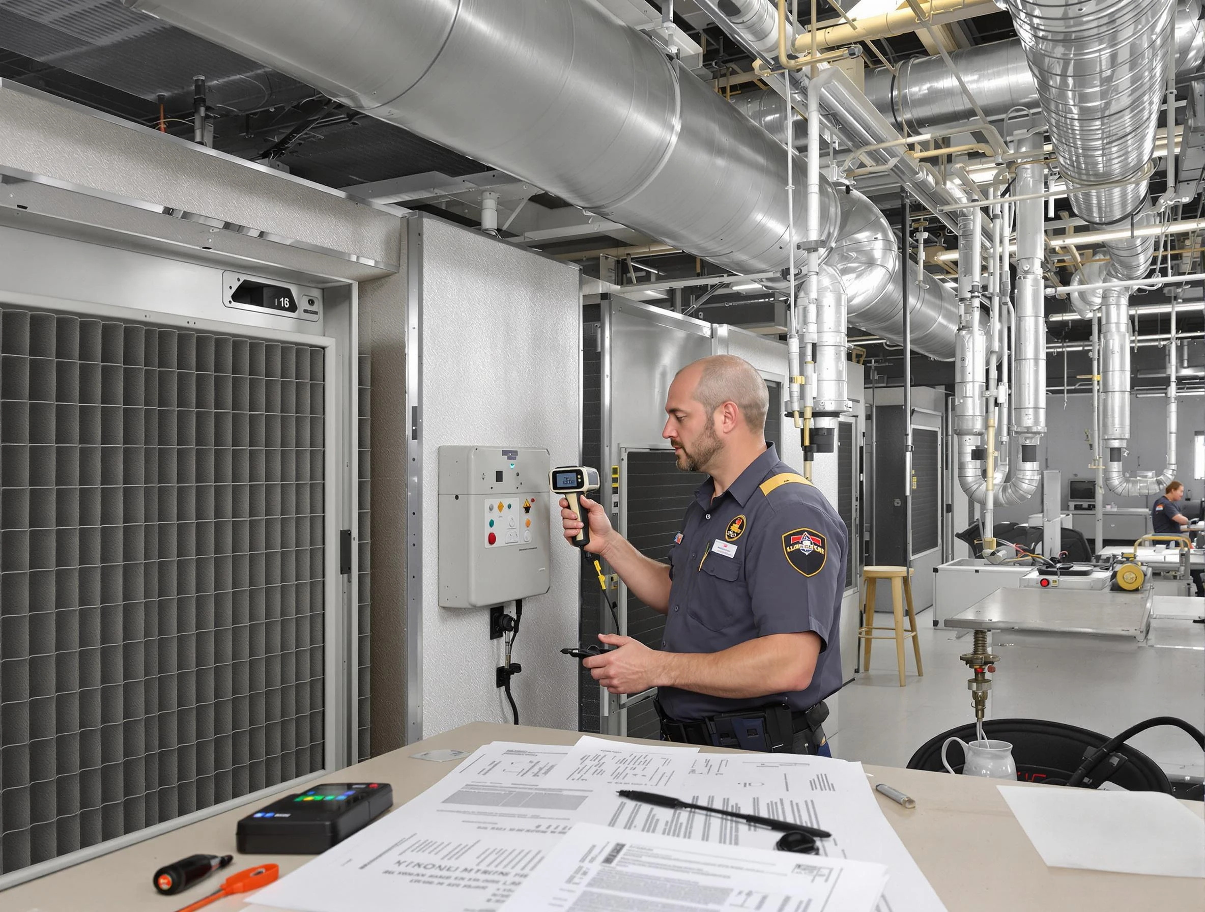 Professional filter system inspection by Blackstone Air Duct Cleaning in Blackstone